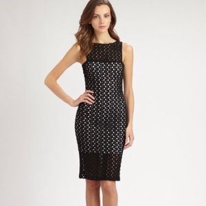 Black Halo Marianne Crochet Knit Sheath